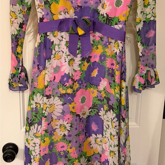 Miss Elliette Dresses & Skirts - Vintage Miss Elliette 1970s Floral Maxi Dress